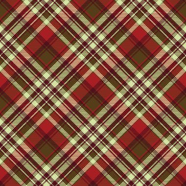 Klasik kırmızı tartan çapraz sorunsuz kumaş dokusu. Vektör çizim.