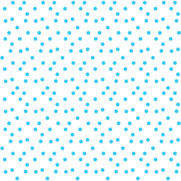 Blue Random Dots White Background Seamless Vector Pattern — Stock Vector