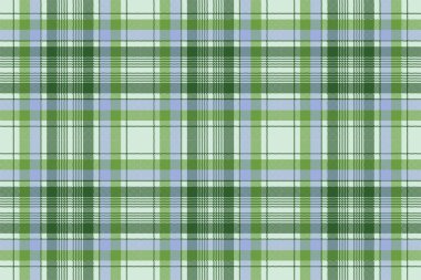 Yeşil ekoseli piksel sorunsuz kumaş dokusu. Vektör çizim.
