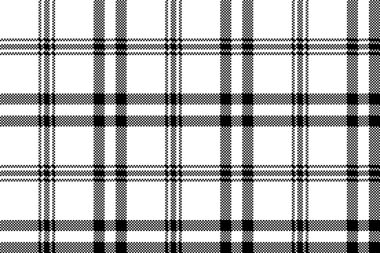 Basit siyah beyaz ekose seamless modeli kontrol edin. Vektör çizim.