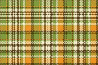 Sarı soyut onay piksel ekose seamless modeli. Vektör çizim.