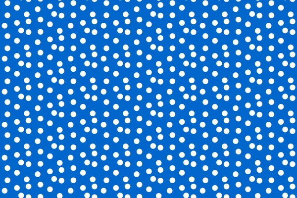 Verstreute Punkte Blauer Polka Hintergrund Nahtloses Muster Vektorillustration — Stockvektor