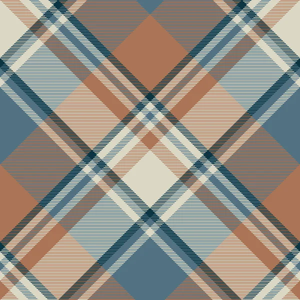 Couleur Pastel Classique Beige Plaid Texture Tissu Sans Couture Illustration — Image vectorielle