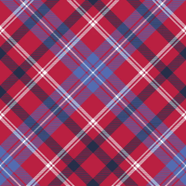 Röd Tartan Pläd Sömlös Tyg Textur Vektorillustration — Stock vektor