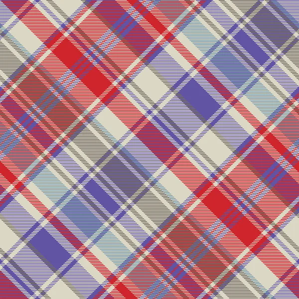 Tissu Tartan Carreaux Rouge Texture Motif Sans Couture Illustration Vectorielle — Image vectorielle