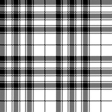 İskoçya tartan onay ekose piksel seamless modeli gururu. Vektör çizim.