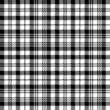 Tartan siyah klan ekose seamless modeli dikkat et. Vektör çizim.