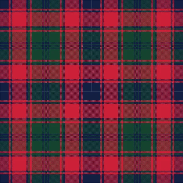 Plaid Tartan Tessuto Texture Pixel Modello Senza Soluzione Continuità Illustrazione — Vettoriale Stock