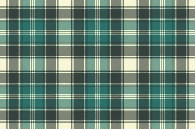 Yeşil kareli kumaş doku seamless modeli. Vektör çizim.