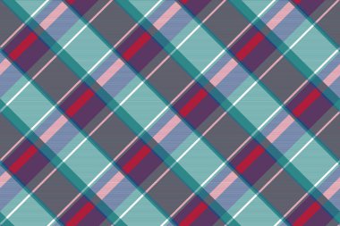 Soyut onay ekose asimetrik seamless modeli. Vektör çizim.