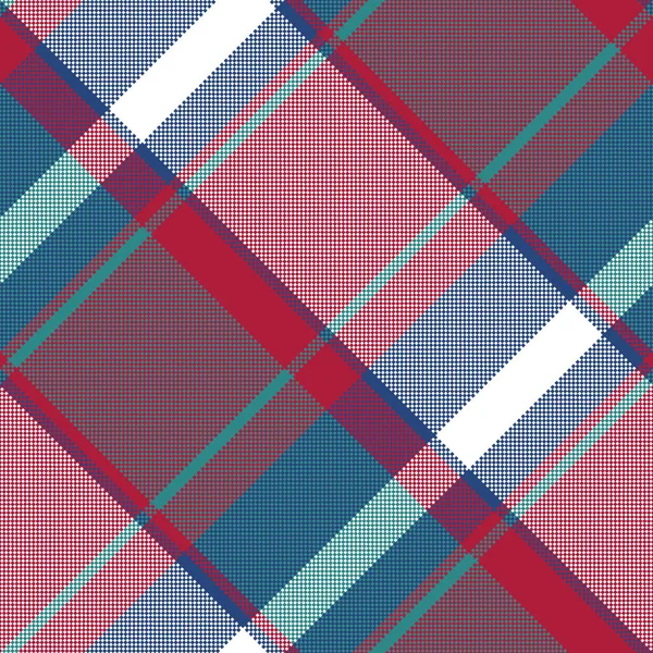 Asimetric Check Plaid Pixel Seamless Pattern Vector Illustration — Stock Vector