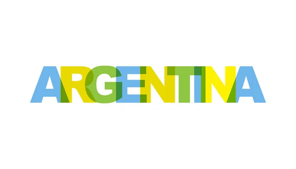 Argentina Frase Superposición Color Sin Transparencia Concepto Texto Simple Para — Vector de stock