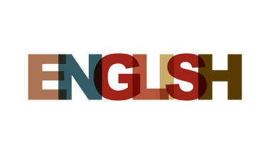 İngilizce, ifade örtüşme saydamlık yok renk. Tipografi poster, etiket tasarım, giyim baskı, tebrik kartı veya kartpostal için basit metin kavramı. Beyaz arka plan üzerinde izole grafik sloganı. Vektör çizim.