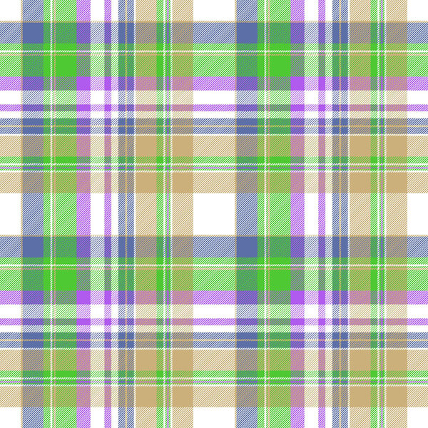 Color plaid fabric texture seamless pattern. Flat design. Vector illustration.