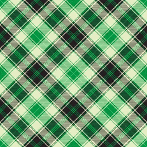 Plaid Diagonale Verde Modello Senza Cuciture Illustrazione Vettoriale — Vettoriale Stock