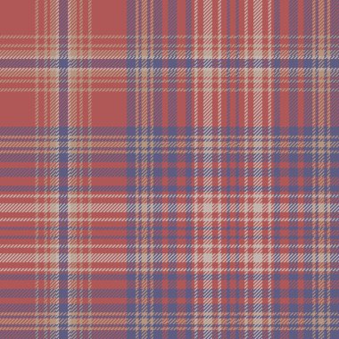 Klasik Dikişsiz desen kumaş doku kontrol edin. Vektör çizim.