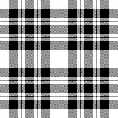 Piksel kontrol kumaş doku Dikişsiz siyah beyaz desen
