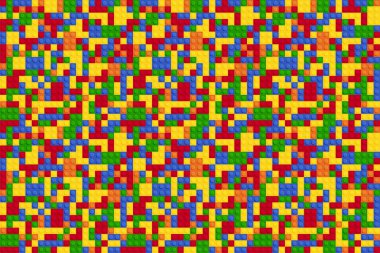 Çok renkli soyut plastik yapıcı Dikişsiz desen