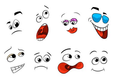 Emoji şablon duygu toplama tasarım öğelerini ayarlama