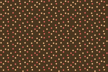 Scatter Dikişsiz Patter kahverengi arka plan farklı noktalar Polka