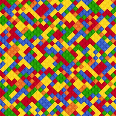 Çok renkli soyut plastik yapıcı Dikişsiz desen