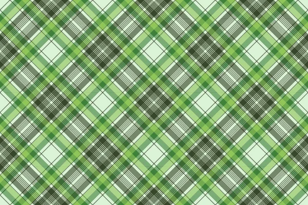 Groen Ierland check Plaid stof naadloze patroon — Stockvector