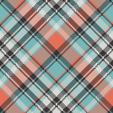 Geometrik kareli ekose piksel seamless modeli