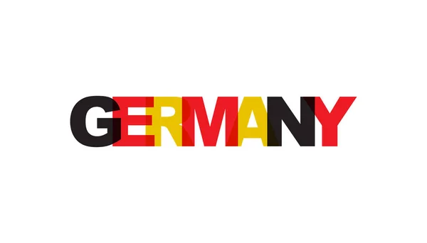 Niemcy, kolor nakładania frazy brak przezroczystości. Koncepcja prostego — Wektor stockowy