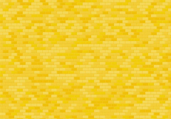 Arany téglafal háttér. Sárga tégla textúra varrat nélküli min — Stock Vector