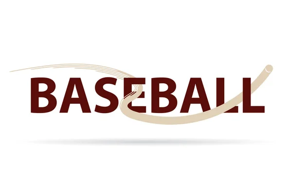 Vecteur de logo de baseball avec symbole de balle de mouche isolé sur le dos blanc — Image vectorielle