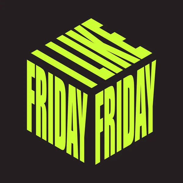 I like Friday. Simple text slogan t shirt. Graphic phrases vecto — Stock Vector