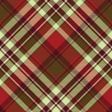Klasik kırmızı tartan Diagonal Dikişsiz kumaş doku