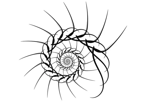 Elementos de design vetorial espiral. Linhas abstratas preto e branco. S — Vetor de Stock