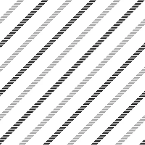 Rayas negro blanco sin costuras patrón diagonal textura — Vector de stock