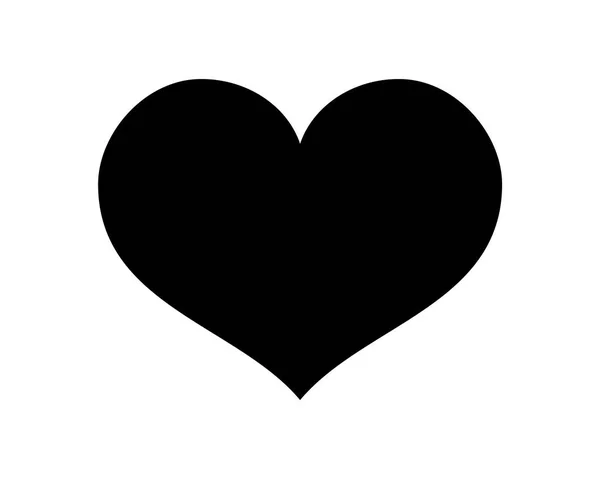 Amor corazón vector icono silueta negro aislado en blanco backgr Gráficos vectoriales