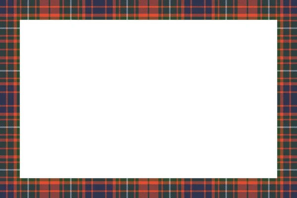 Border frame vector vintage background. Plaid pattern fabric tex — Stock Vector