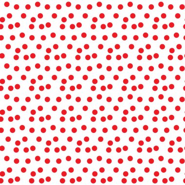Beyaz arka plan dağınık daire kırmızı noktalar pürüzsüz patt