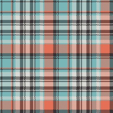 Geometrik kareli ekose piksel seamless modeli