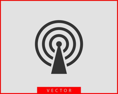 Ücretsiz Wi Fi simgesi. Bağlantı bölgesi WiFi vektör sembolü. Radyo dalgaları