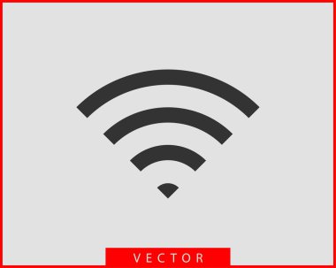 Ücretsiz Wi Fi simgesi. Bağlantı bölgesi WiFi vektör sembolü. Radyo dalgaları