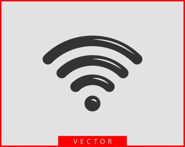 Ücretsiz Wi Fi simgesi. Bağlantı bölgesi WiFi vektör sembolü. Radyo dalgaları