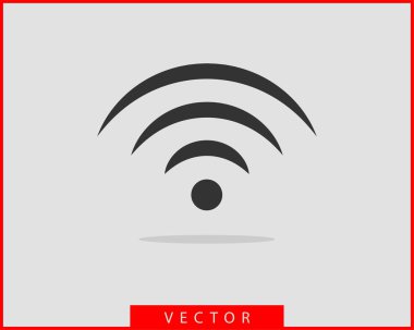 Ücretsiz Wi Fi simgesi. Bağlantı bölgesi WiFi vektör sembolü. Radyo dalgaları
