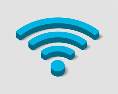 Ücretsiz Wi Fi simgesi. Bağlantı bölgesi WiFi vektör sembolü. Radyo dalgaları