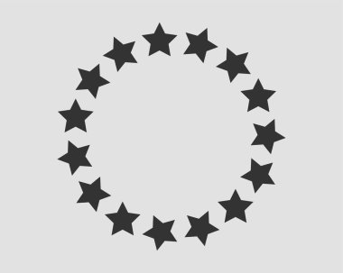 Beyaz arka planda izole yıldız simgesi vektör siluet.