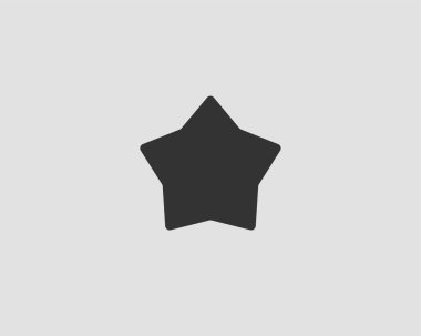 Beyaz arka planda izole yıldız simgesi vektör siluet.