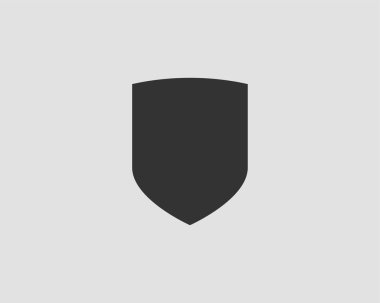 Kalkan simgesi vektörü. Logogüvenli ve koruma.