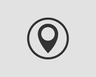 Harita simgeleri. Marker işaretçisi. Konum vektörü simgesini sabitleyin. GPS Ataletsel