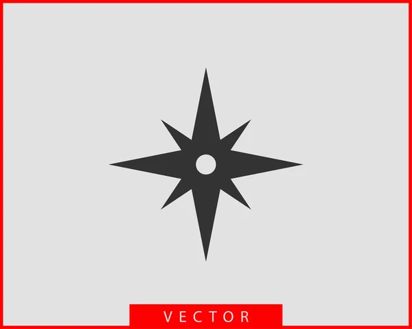 Kompass ikonen Vector. Vind Rose Star Navigation. — Stock vektor