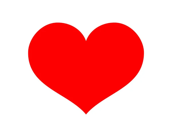 Forma rossa amore cuore icona vettore isolato su sfondo bianco . — Vettoriale Stock