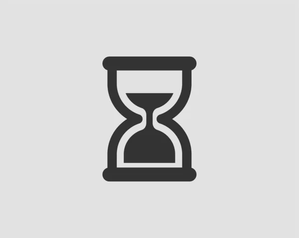 Reloj de arena icono de diseño plano. Vector de vidrio de arena. Concepto de tiempo . — Vector de stock